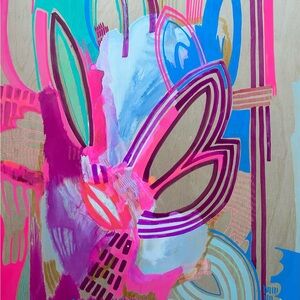 Original Abstract Art on Birch Wood Panel by Jess Hope Curran